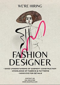Fashion designer poster template and design
