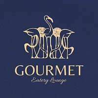 Eatery lounge logo template  