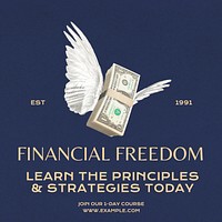 Financial freedom Instagram post template