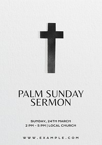 Palm Sunday sermon poster template and design