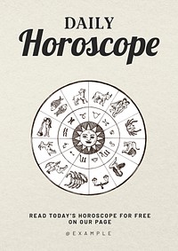 Daily horoscope poster template