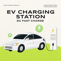 EV charging Instagram post template