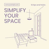 Simplify space Instagram post template
