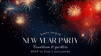 New year cheers blog banner template