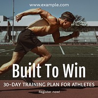 Athlete training Instagram post template