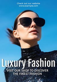 Luxury fashion poster template and design