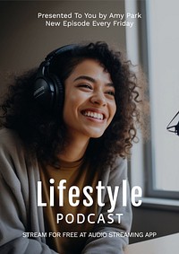 Lifestyle podcast poster template