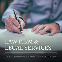 Law firm Instagram post template