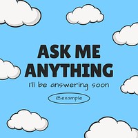 Ask me anything Instagram post template