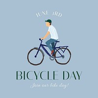 World bicycle day Instagram post template