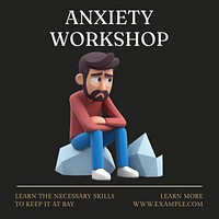 Anxiety workshop Instagram post template