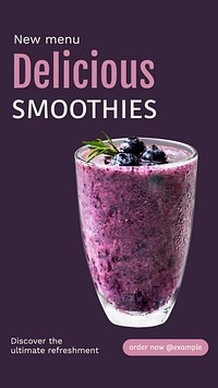 Delicious smoothies Instagram story template