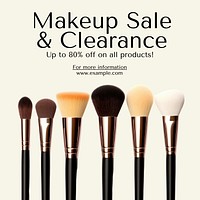 Makeup sale Facebook post template