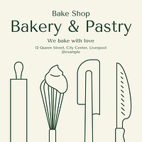 Bakery  pastry Instagram post template