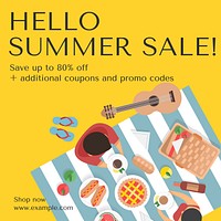 Summer sale Instagram post templates