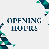 Opening hours Instagram post template