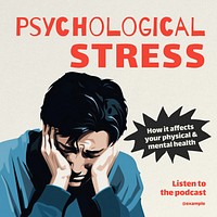 Psychological stress Instagram post template
