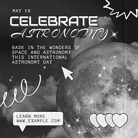 International astronomy day Instagram post template