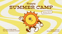 Summer camp Facebook cover template  