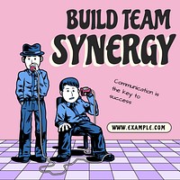 Build team synergy Instagram post template