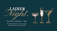 Ladies night blog banner template