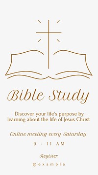 Bible study Instagram story template