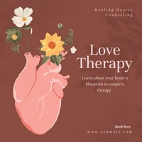 Loves therapy Instagram post template