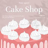 Cake shop Instagram post template