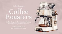 Coffee roasters blog banner template