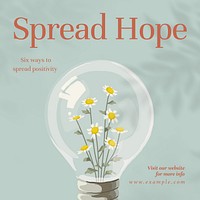Spread hope Instagram post template