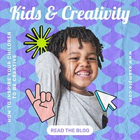 Kids  creativity Instagram post template