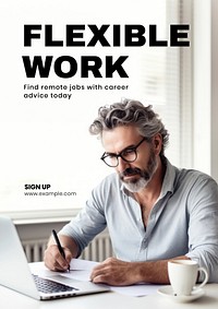 Flexible work poster template