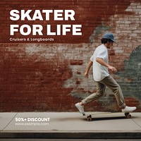 Skater for life Instagram post template