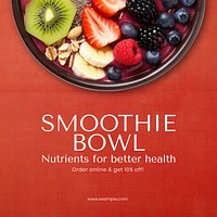 Smoothie bowl Facebook post template