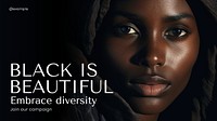 Black is beautiful blog banner template