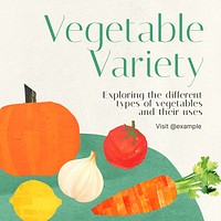 Vegetable variety Instagram post template