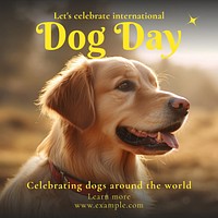 International dog day Instagram post template