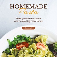 Homemade pasta Instagram post template