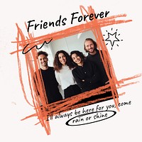 Friends forever Facebook post template