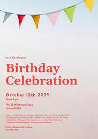 Birthday celebration poster template