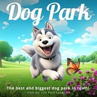 Dog park Instagram post template
