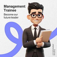 Management trainee Instagram post template