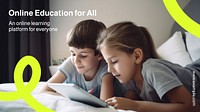 Online education blog banner template
