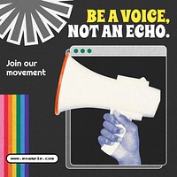 Be a voice Instagram post template