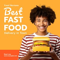 Fast food shop Instagram post template