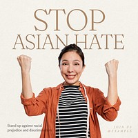 Stop Asian hate Instagram post template