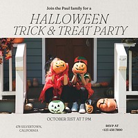 Halloween party Instagram post template