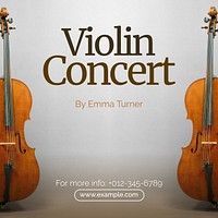 Violin concert Instagram post template