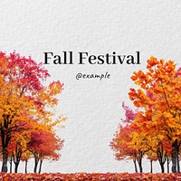 Fall festival Instagram post template