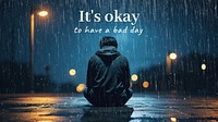 Bad day quote blog banner template
